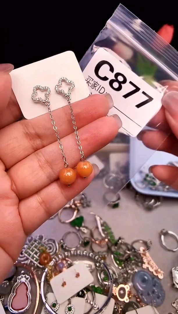 吊坠(不含链)银S925镶嵌翡翠1
