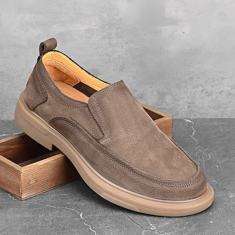 意式『DMXUXM』轻松搭配~匠心制作~新款复古软底休闲一脚蹬皮鞋男潮