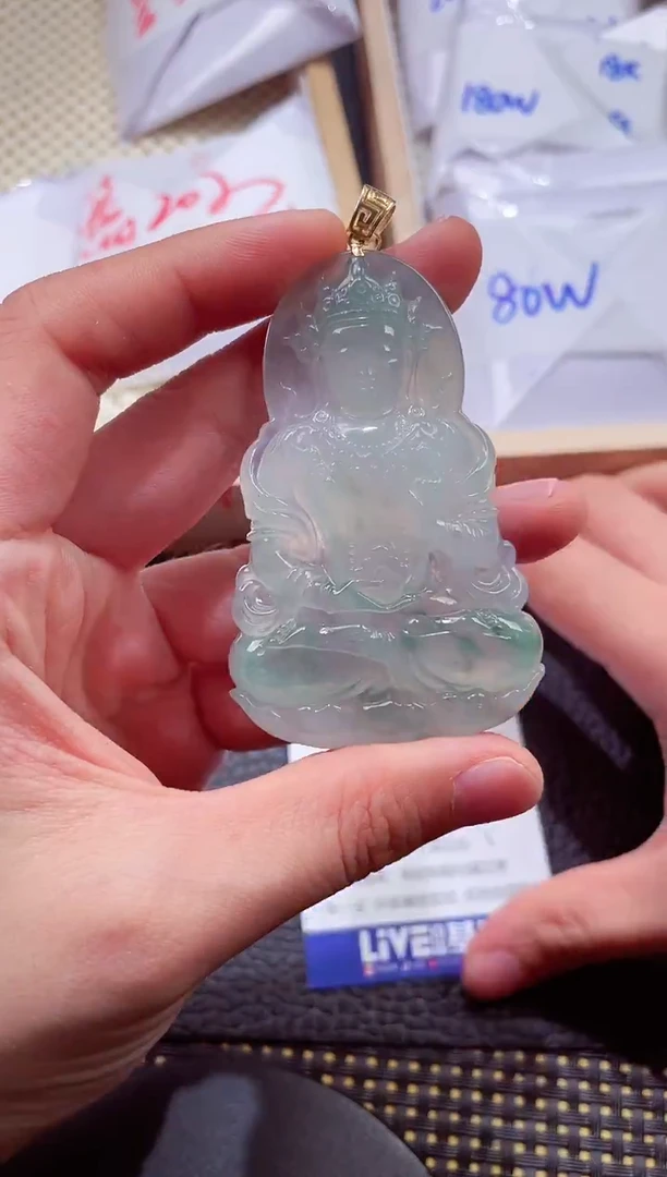 18K金镶嵌挂件翡翠000888