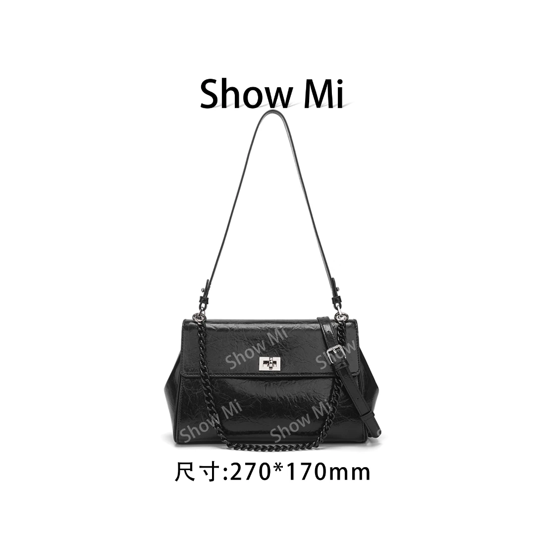 【Show Mi】QYX-81437-黑色-轻奢小众时尚百搭女士包包sm