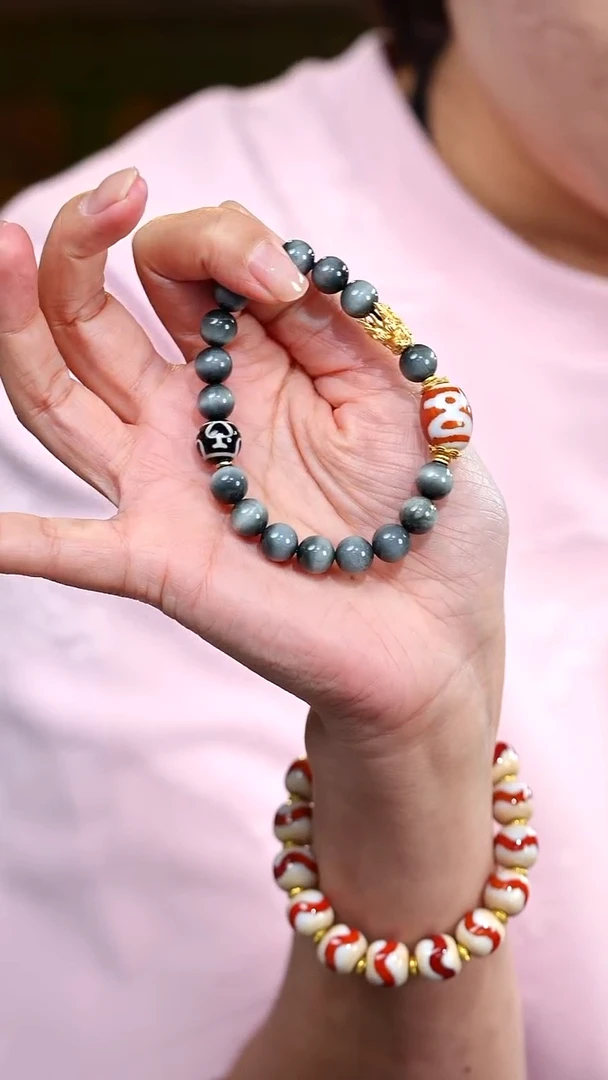 玛瑙/玉髓颈饰未镶嵌S53819多样性发一财财手串