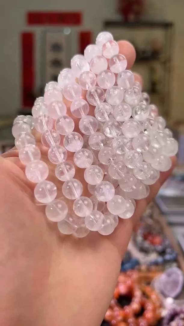 【闪购商品】水晶手链未镶嵌9mm+白幽灵手串（多样性发其一）