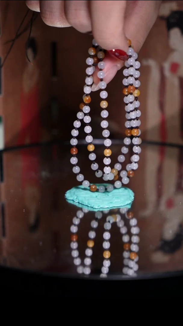 未镶嵌和田玉挂件11.3克新疆子料肉料珠链卡4mm