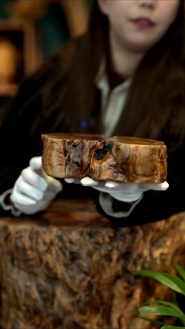 木一***葵雷击枣木底座