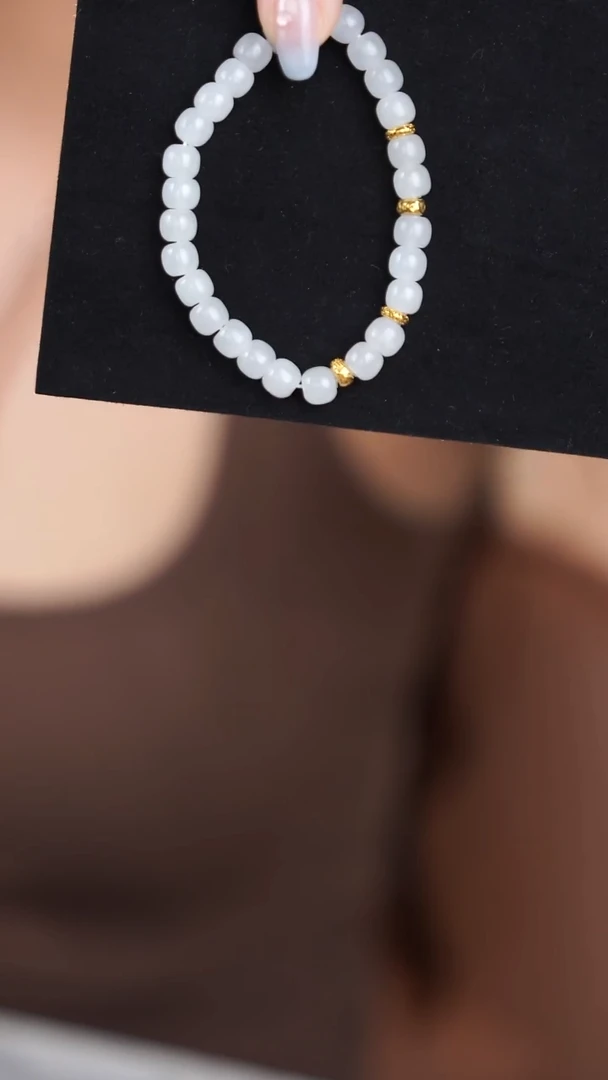 手链18K金镶嵌和田玉@@@@@@@@@@