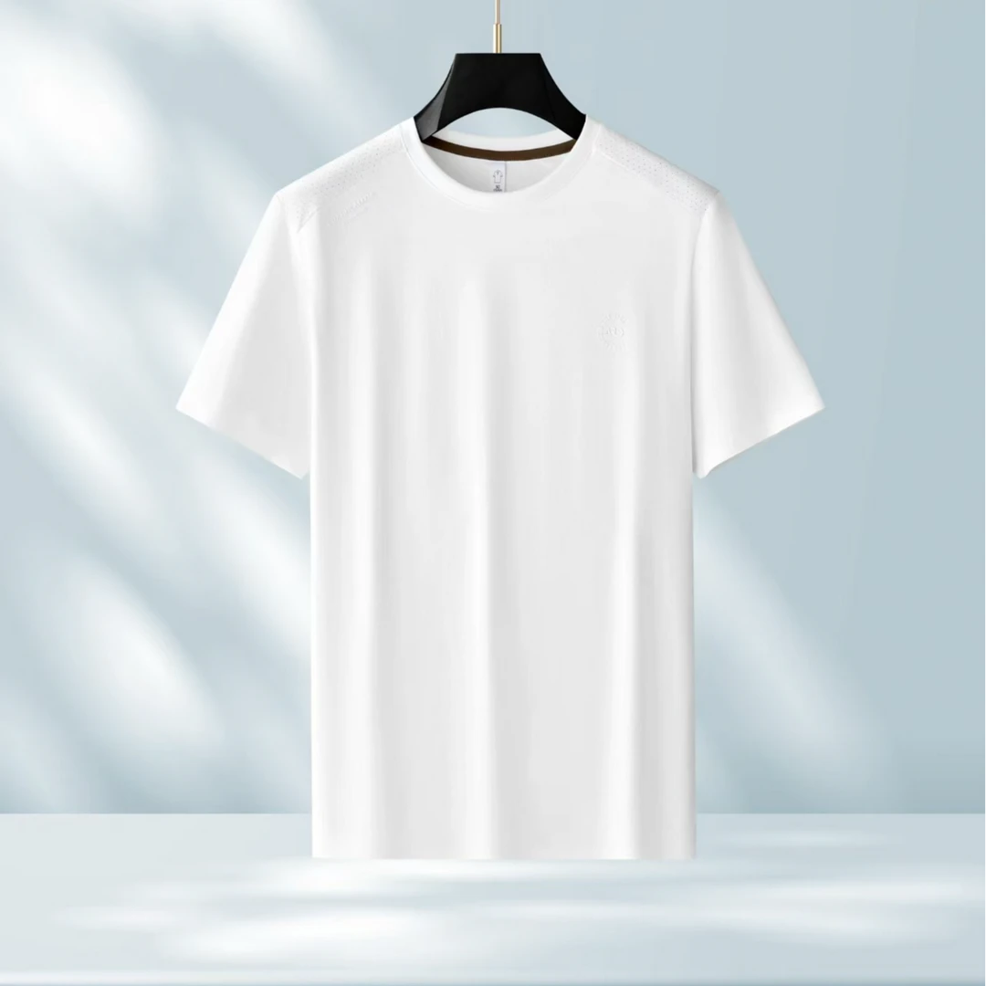 高端夏季新款男士短袖圆领短袖体恤时尚百搭透气舒适潮流半袖上衣