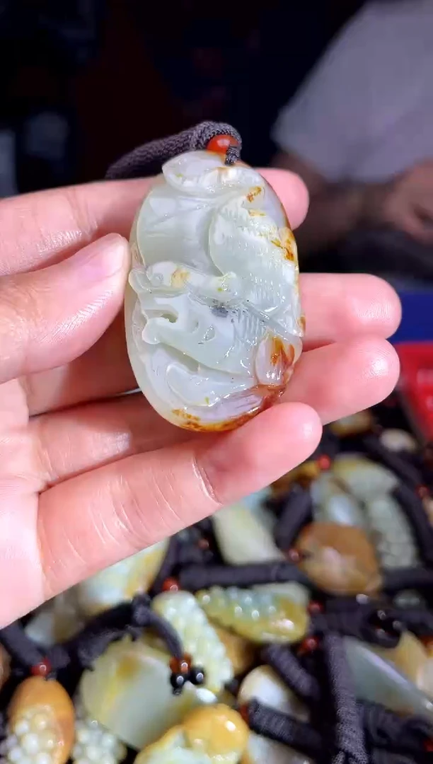 和田玉未镶嵌挂件1