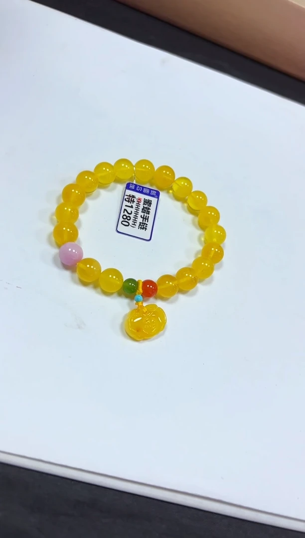 琥珀颈饰未镶嵌手链