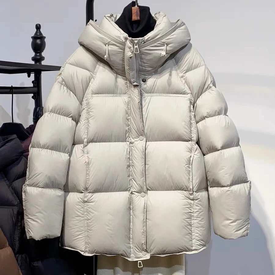 高端冬季女面包服高端洋气百搭连帽羽绒服软糯云朵泡芙9288