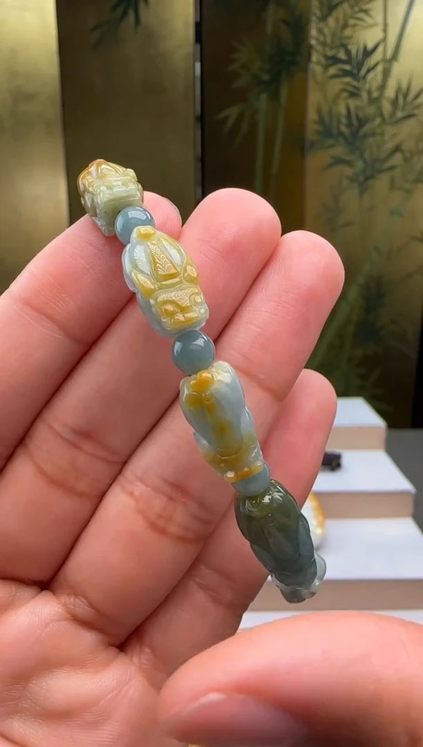 未镶嵌手链翡翠多样性发其一XM@@960Q3J07642