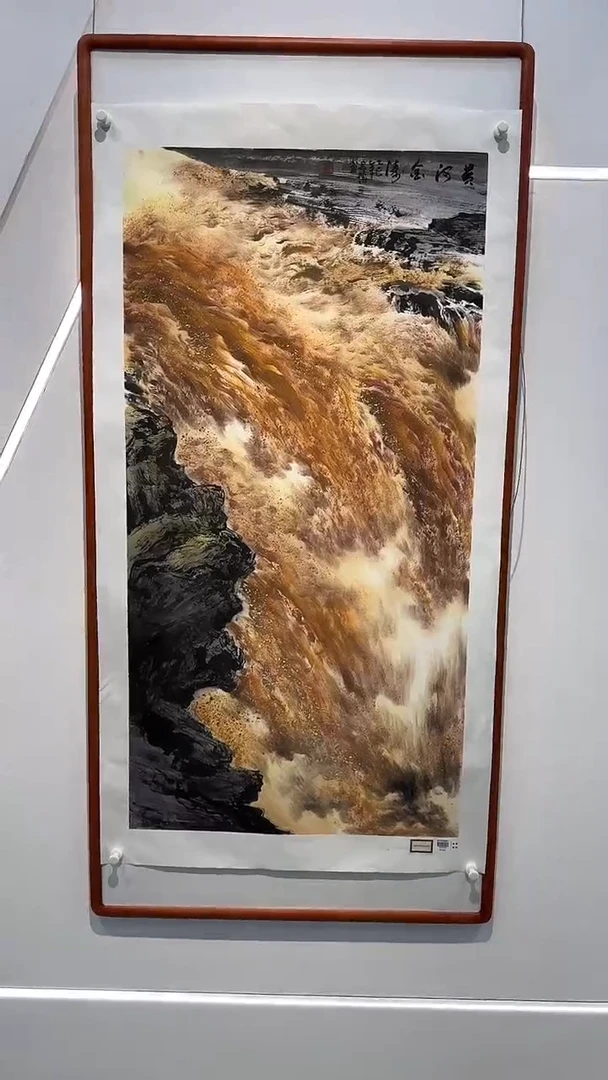国画影**刻李长胜绘画8pc黄河画集邮P作品