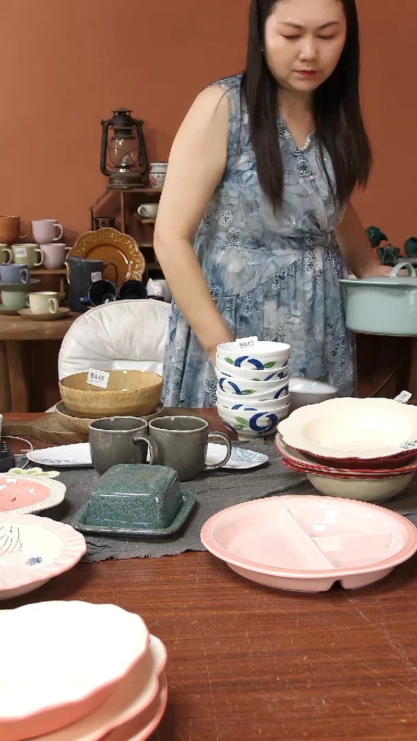 陶瓷B448陶瓷碗2件套瑕疵明显