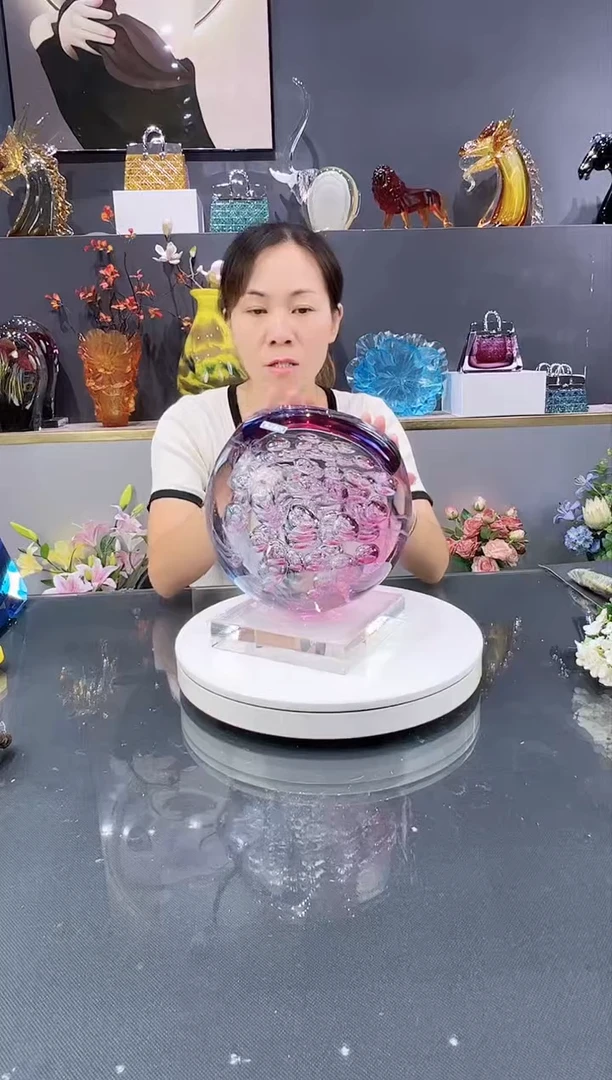 琉璃水晶琉璃摆件1个