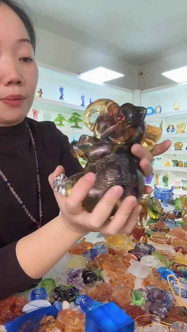 手工艺品琉璃大象