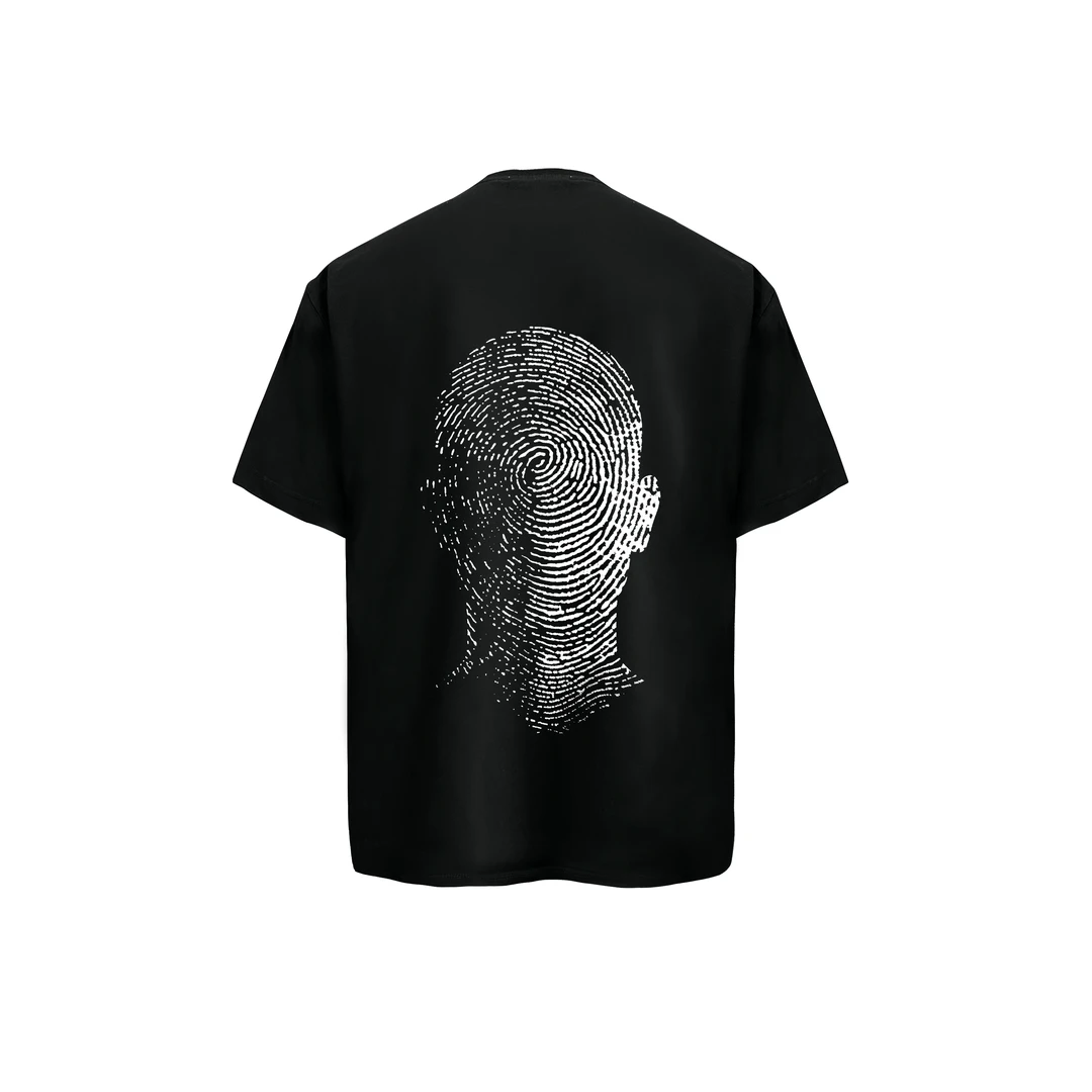 Dehz“指纹密码”cleanfit短款美式印花设计2025新款爆款短袖t恤男