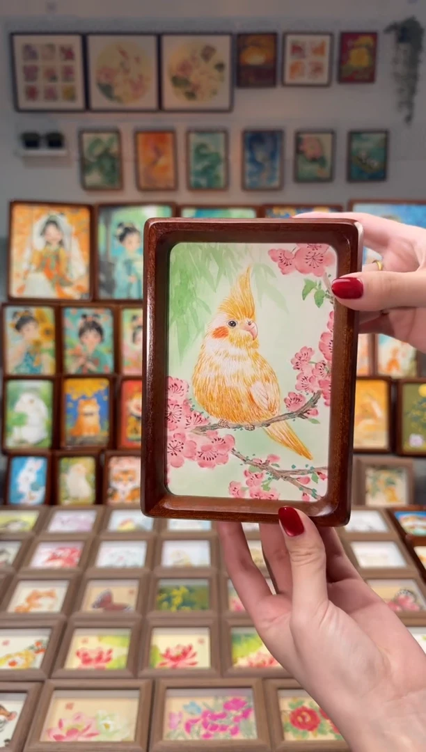 国画玄凤鹦鹉 手绘国画6