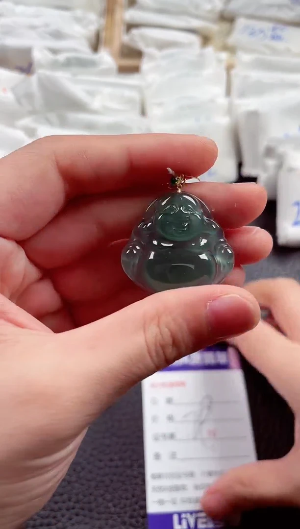 翡翠18K金镶嵌颈饰00004061