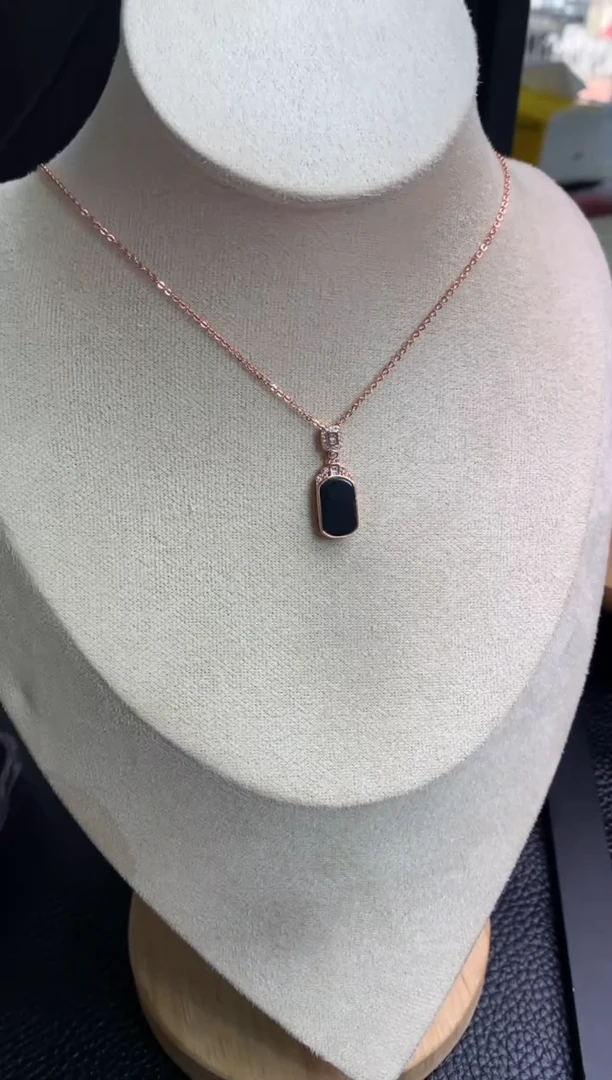 翡翠银S925镶嵌颈饰48小时鉴赏期