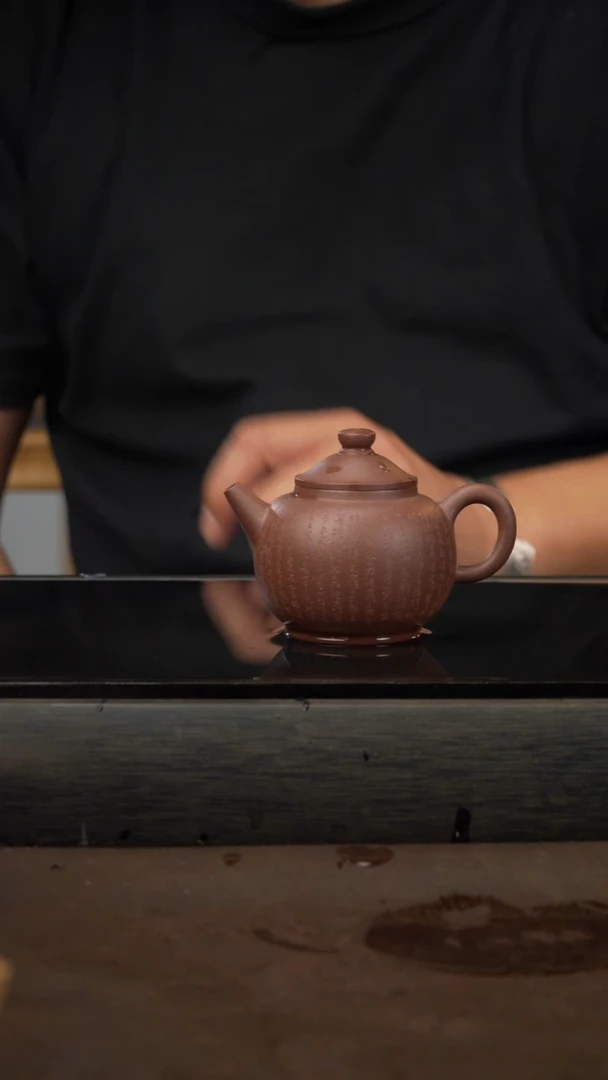茶壶紫砂11，巨轮，心经刻字，100cc