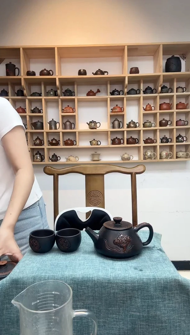 嘿***罐星月玩壶建水紫陶