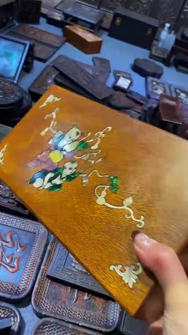 木紫檀木雕刻一物一拍