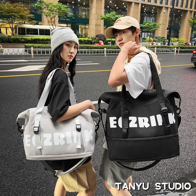 探屿短途旅行包斜挎运动健身包干湿分离高颜值出差手提收纳行李包