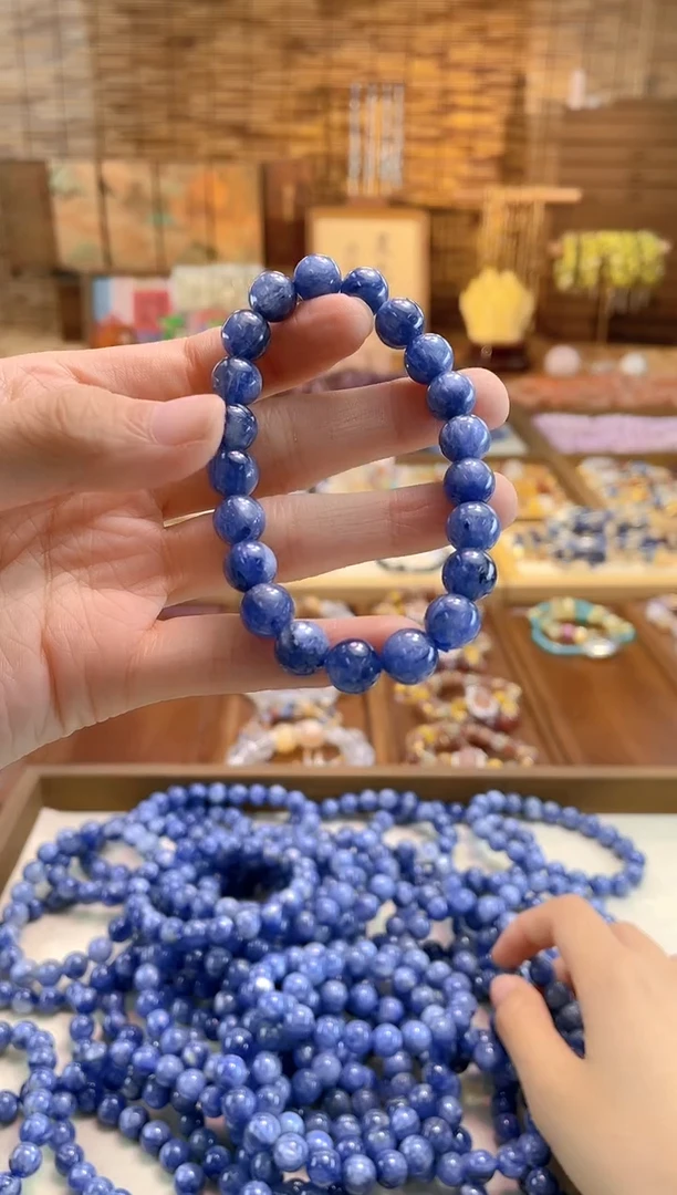 水晶手串合金H-029蓝晶石9.5-10mm