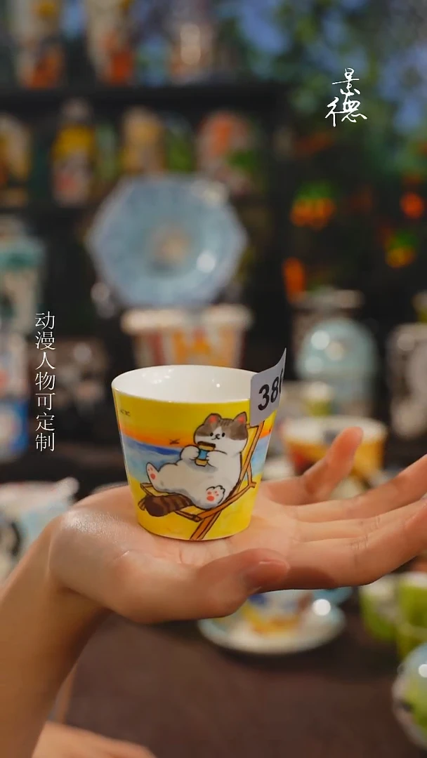 景德镇高温釉下彩纯手工手绘386
