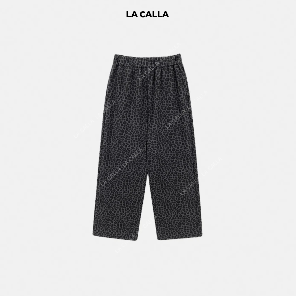 LA CALLA美式复古豹纹卫衣/裤子OY-WM6468