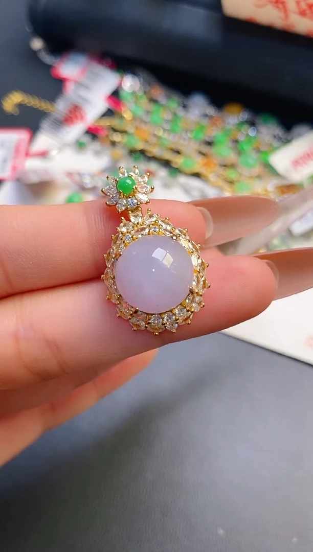 银S925镶嵌戒指翡翠天然