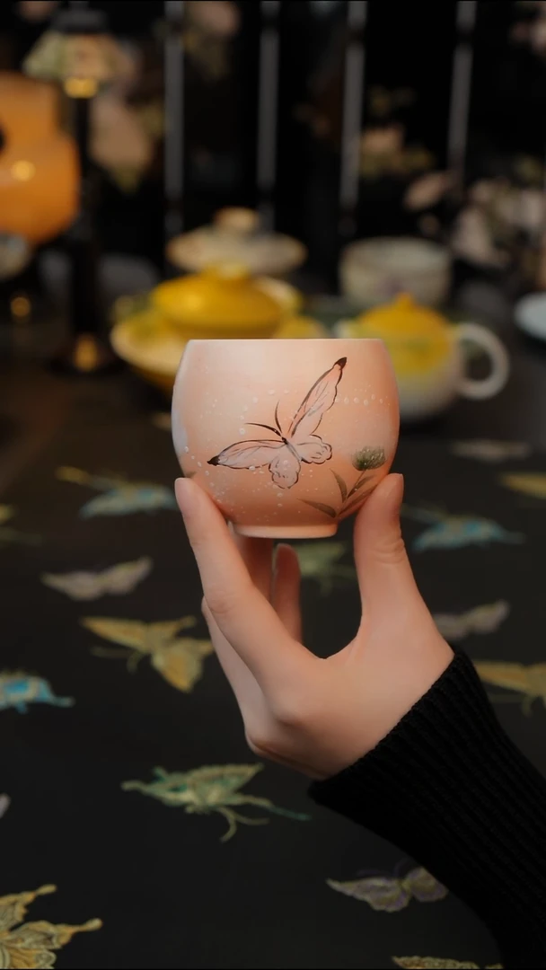 汐霞蝶梦   龙蛋杯