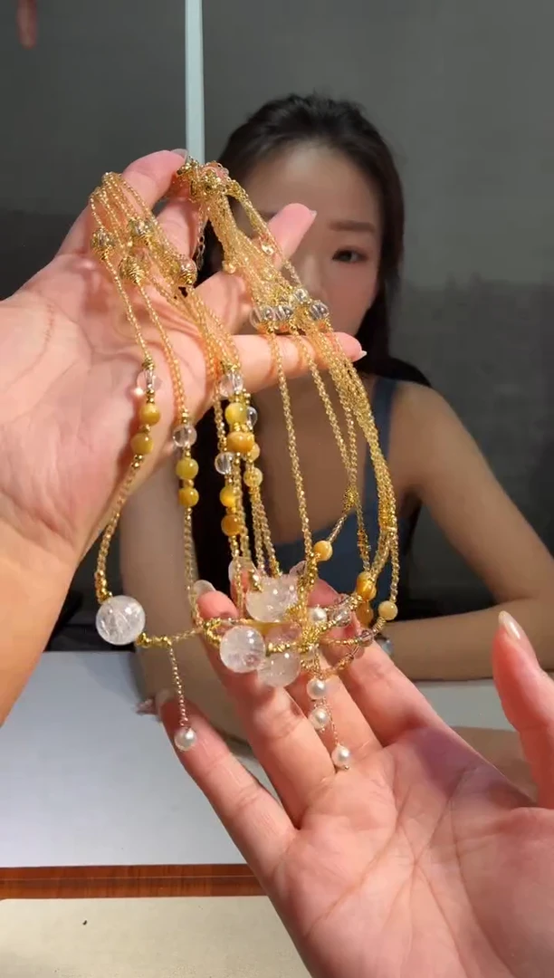 水晶手链未镶嵌白阿赛锁骨链多样性发其一