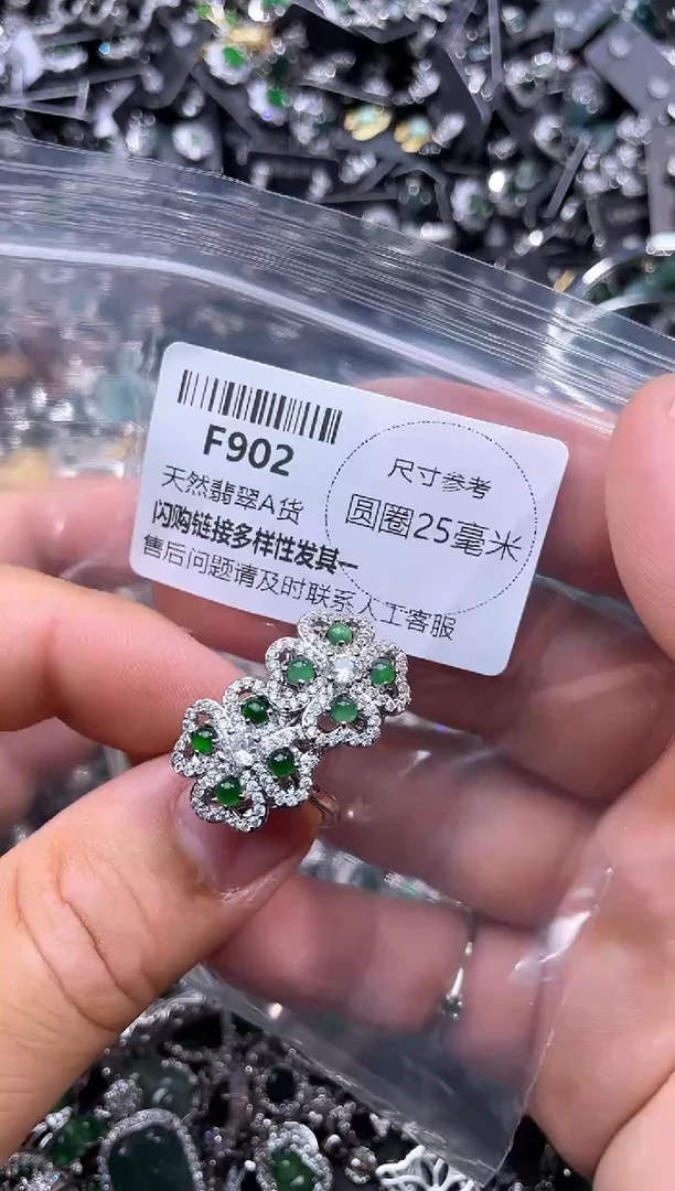 【闪购商品】翡翠未镶嵌颈饰F902戒指 多样性发其一
