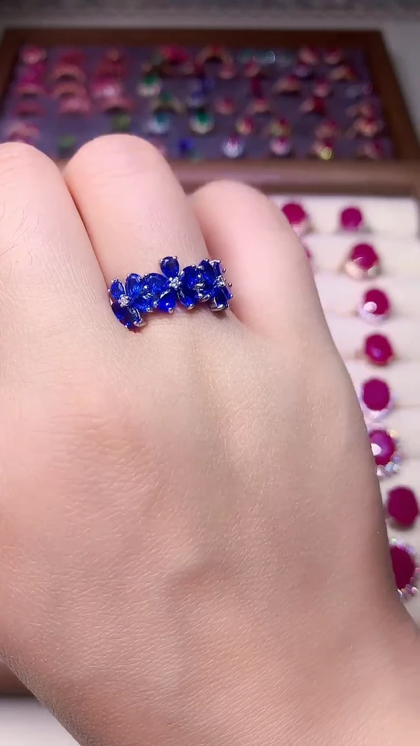 【闪购商品】蓝宝石戒指银S925镶嵌000