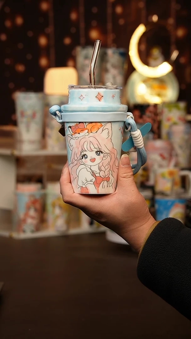 (玉泥）景德镇手工手绘文创陶瓷杯