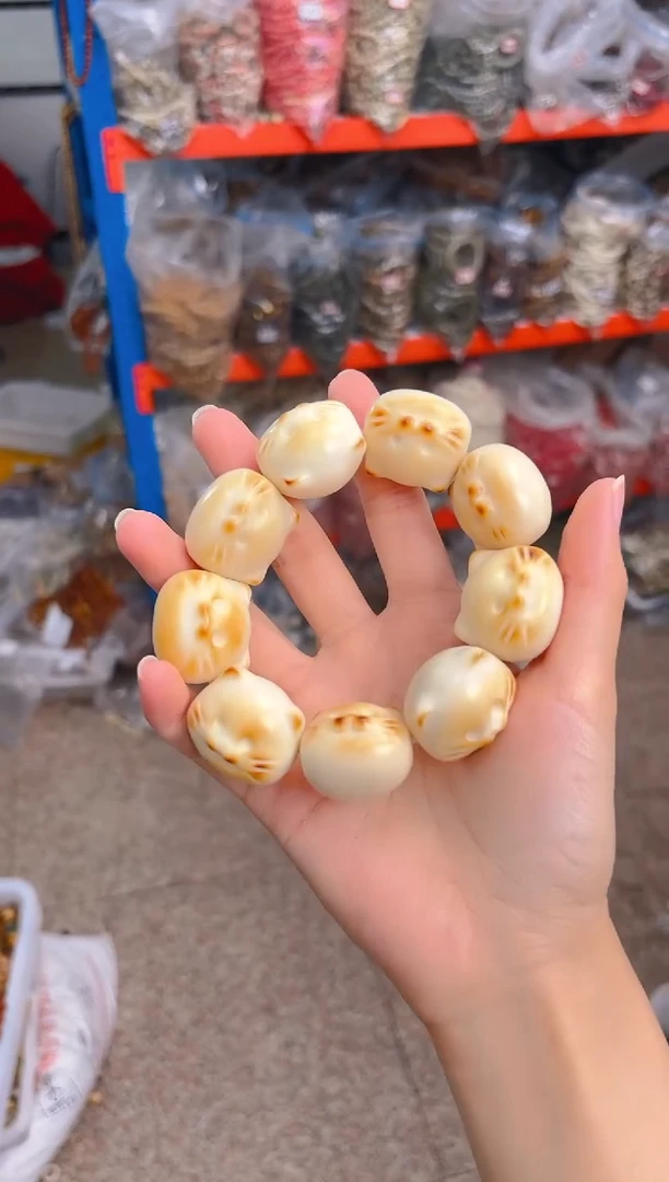 吊坠菩提根/象牙果猫咪头单圈