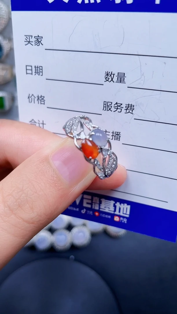银S925镶嵌戒指翡翠359