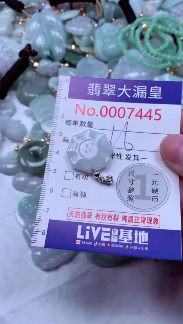 吊坠(不含链)未镶嵌翡翠7445