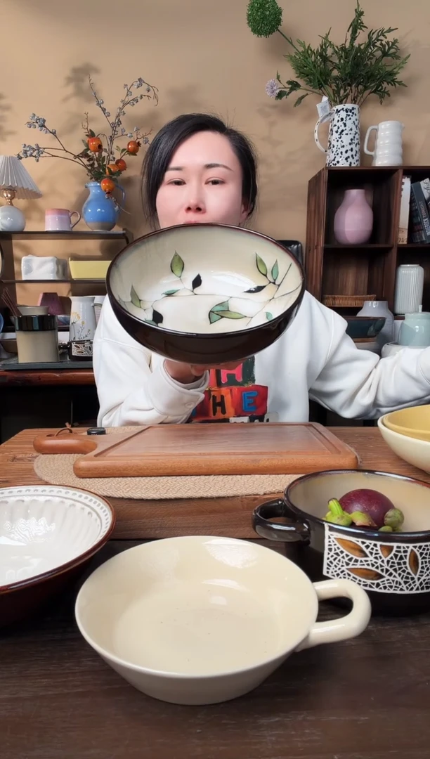 9英寸竹叶大汤碗微瑕