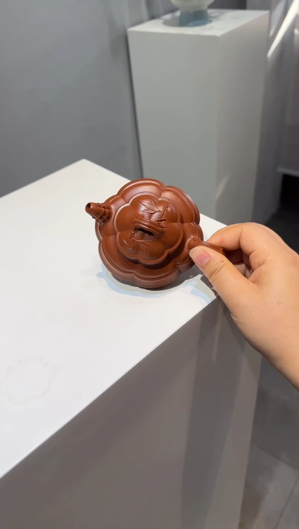 茶壶紫砂一**顺海棠竹鼎 扁