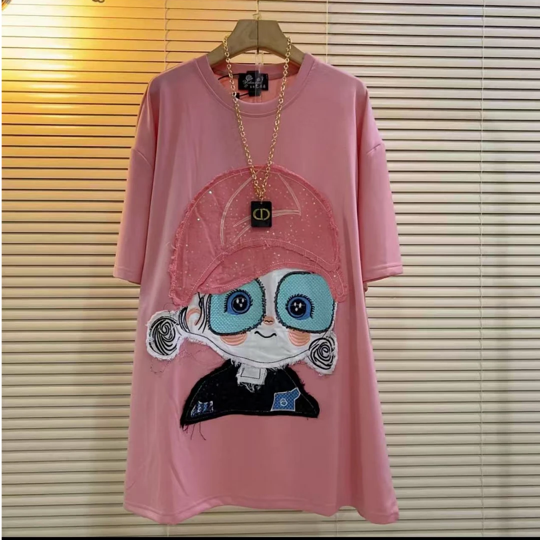 春季新款大码女装欧货时尚洋气可爱减龄女孩显瘦遮肉宽松韩版大衫