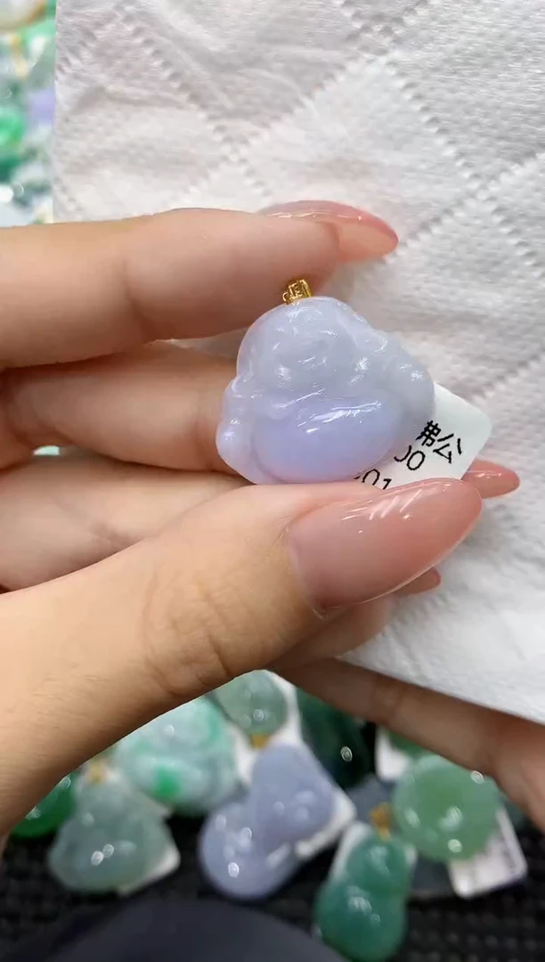 颈饰18K金镶嵌翡翠111111111111