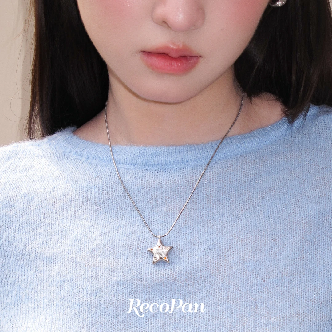 RECOPAN STAY MEDIOCRE 钛钢项链 重塑未来满天星磨砂钛钢项链