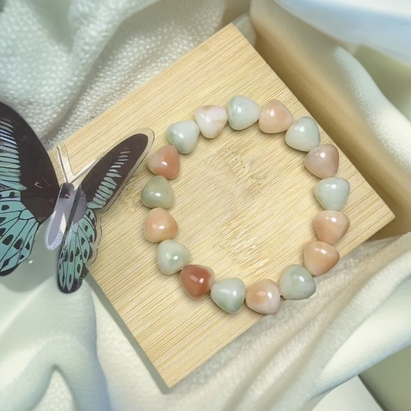 碎花水滴多彩菩提根手串