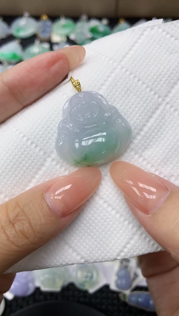 颈饰18K金镶嵌翡翠11111111111