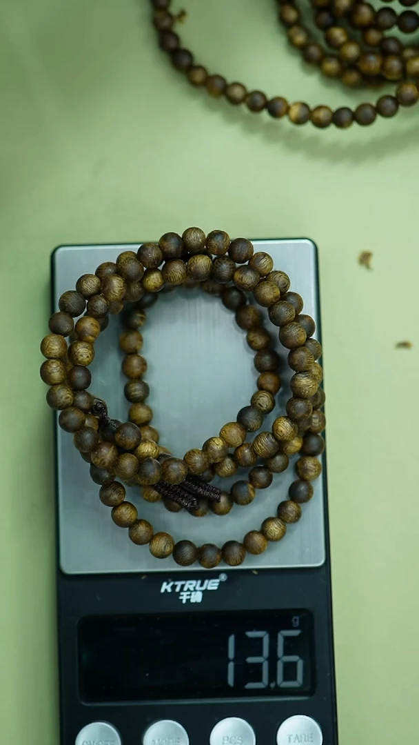 【闪购商品】沉香手串6mm多圈绿奇楠13g