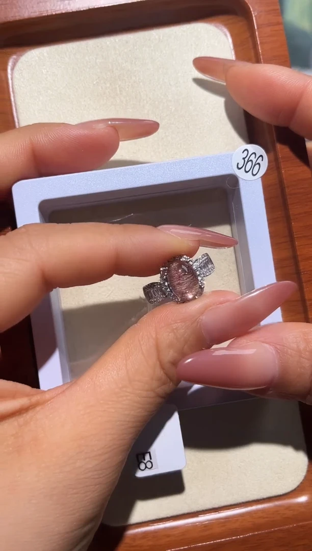 银S925镶嵌戒指水晶炜*定制