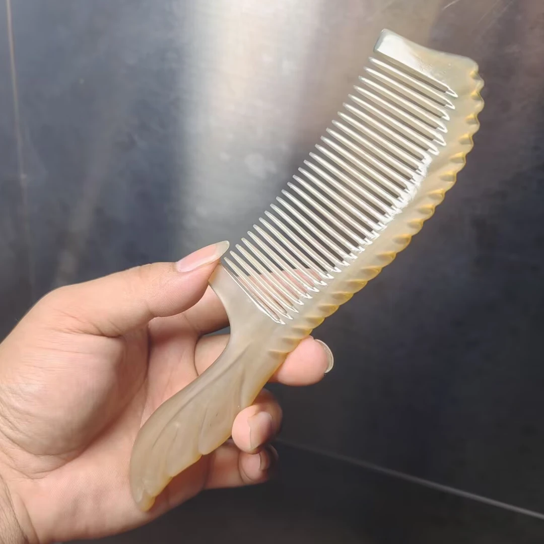 精品牛角凤尾梳子大号防静电防脱家用梳头顺发梳送礼佳品高端精品