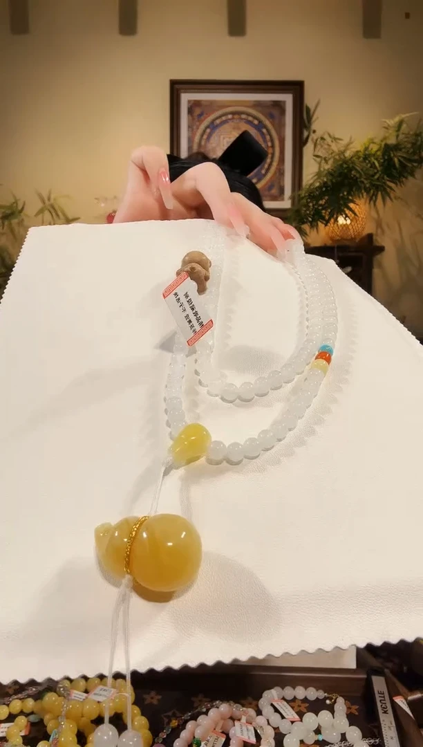颈饰未镶嵌和田玉108