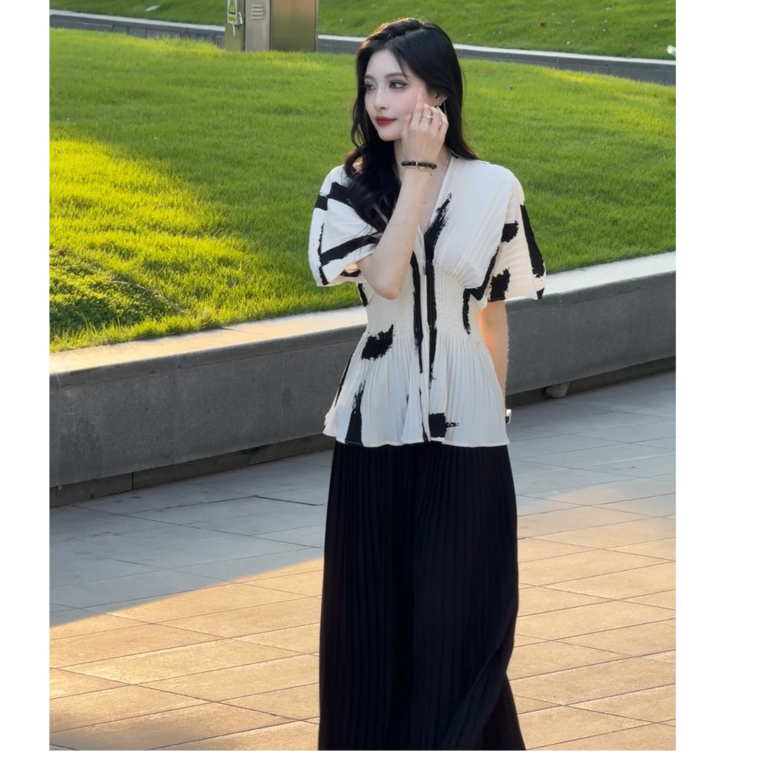 CHUCHU清货专场【墨里乾坤】米色上衣衬衫女装撞色夏装夏季XMZH7982